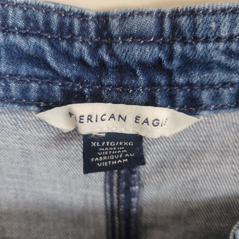 American Eagle Outfitters Blue Denim Top - Picture 3 of 7